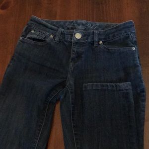 Limited dark wash skinny jeans
